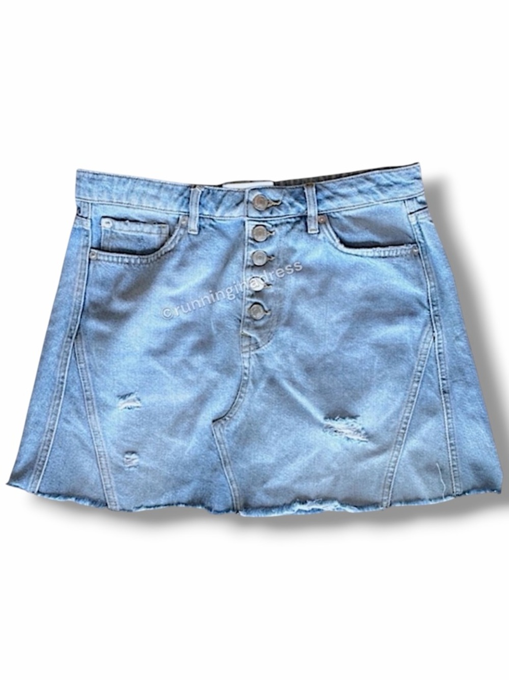 NWOT Free People We The Free Montauk Denim Mini Skirt 29 / 8 Coastal Cowgirl - Picture 3 of 10